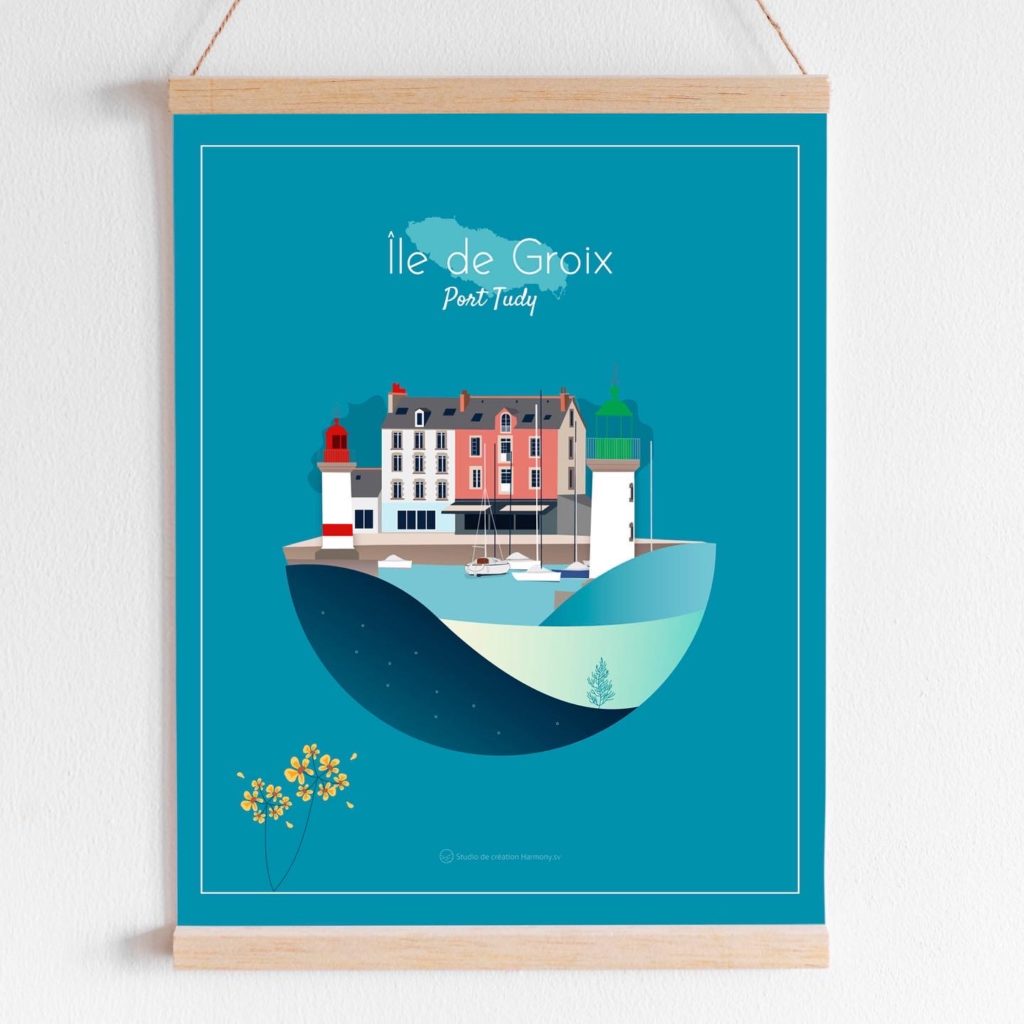 Affiche île de Groix Studio de création Harmony.sv