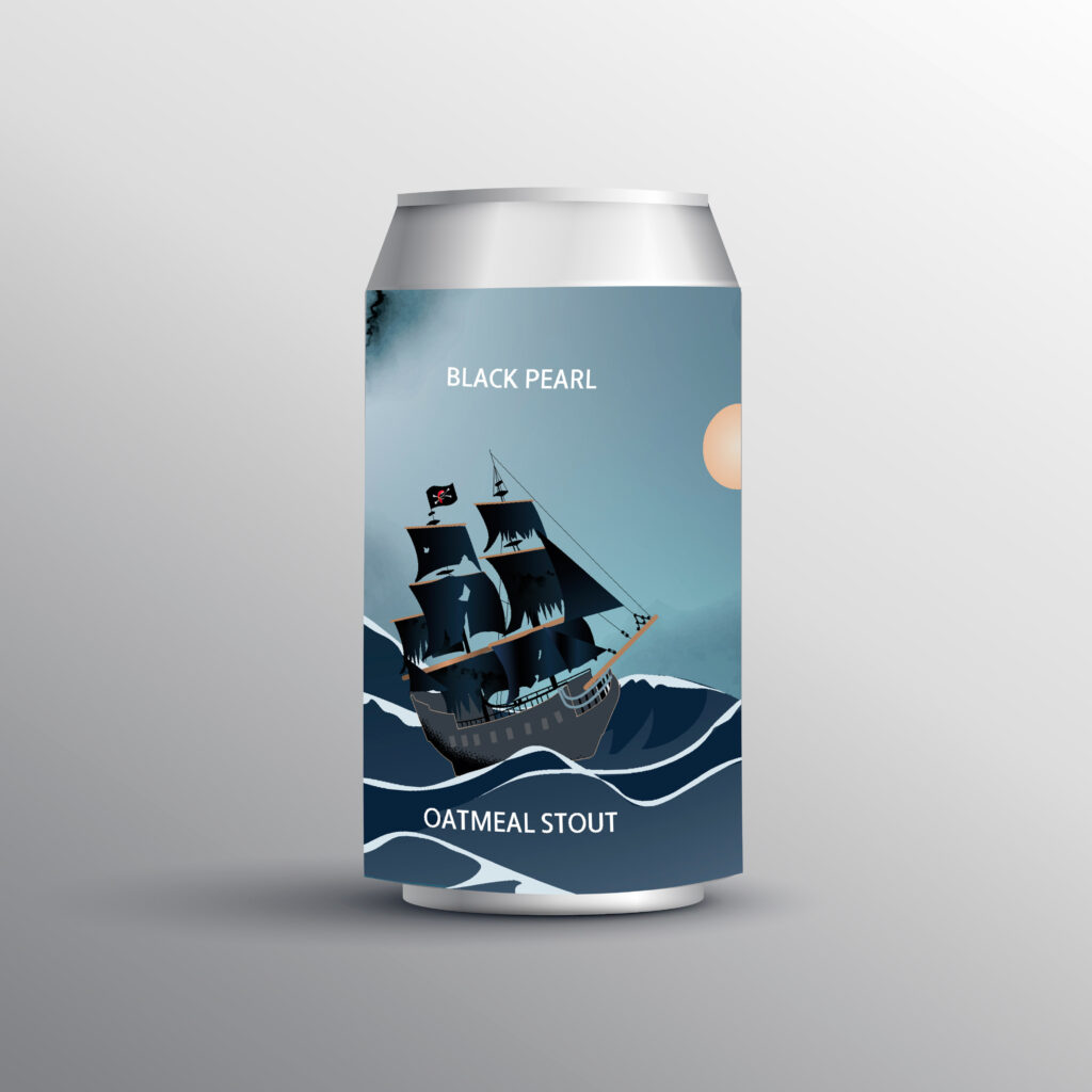 Illustration étiquette bière artisanale Nautica